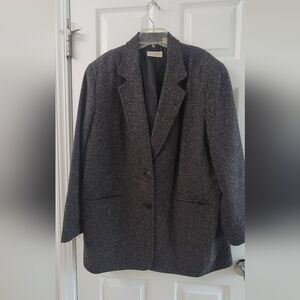 Sophisticated VINTAGE  Elisabeth Women's Black Boucle Blazer And Skirt